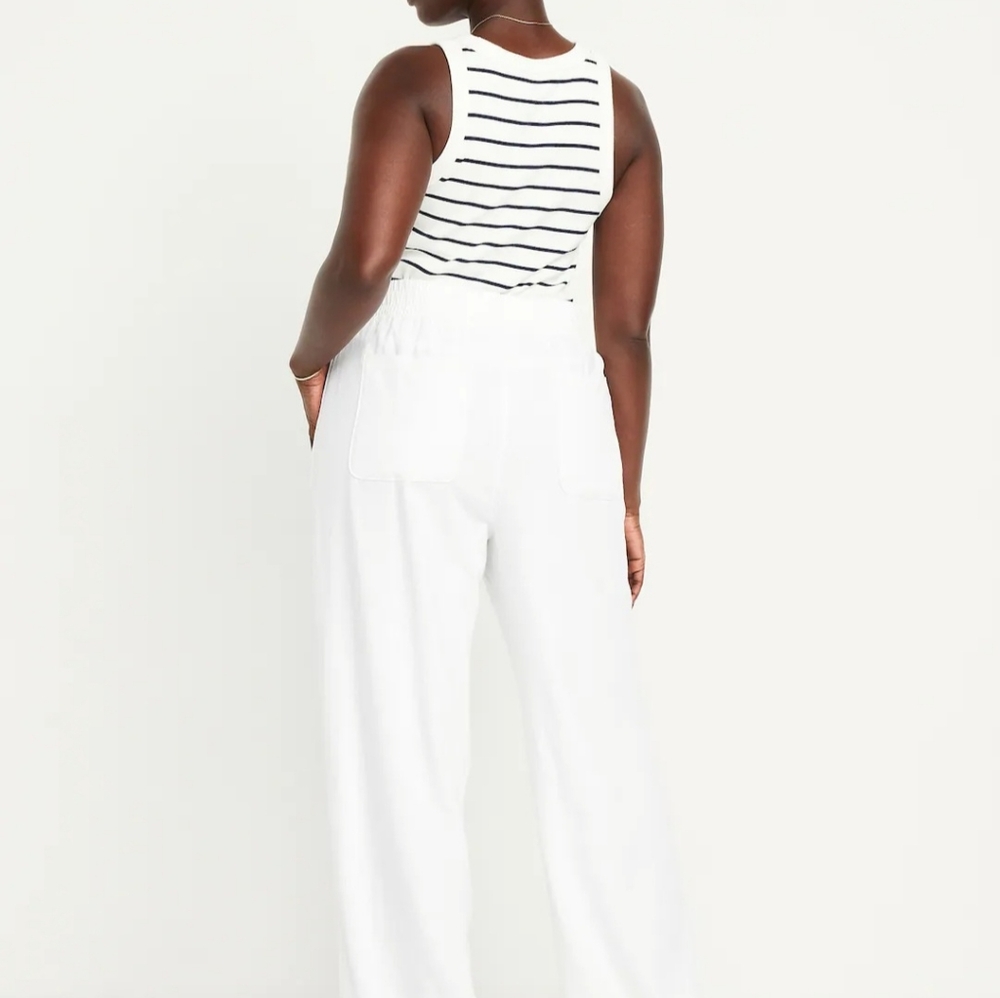 EUC Old Navy Linen/Rayon Highwasted Drawstring Pants- Sz L